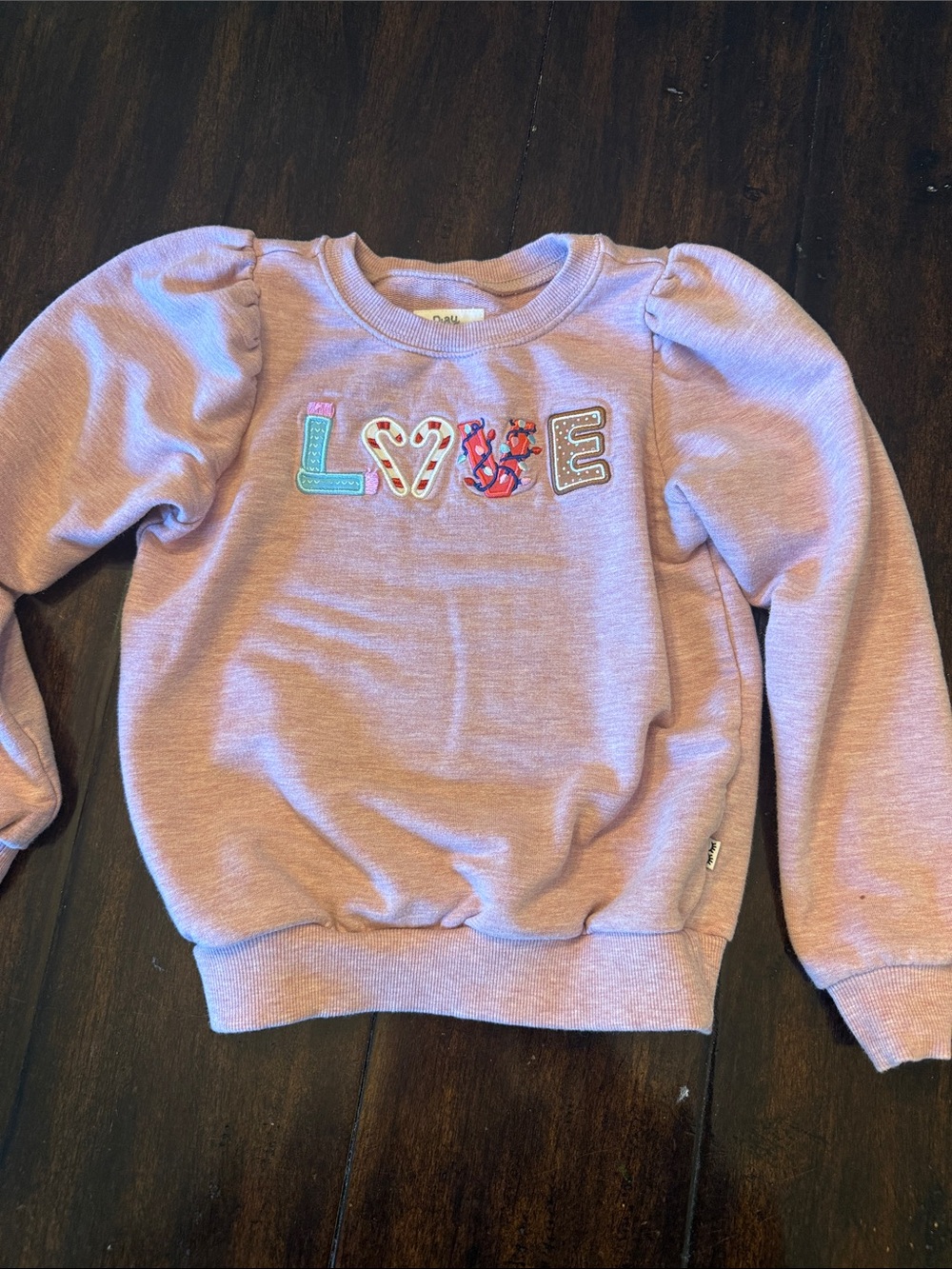 Little Sleepies Lavender 'LOVE' Applique Pullover Sweatshirt